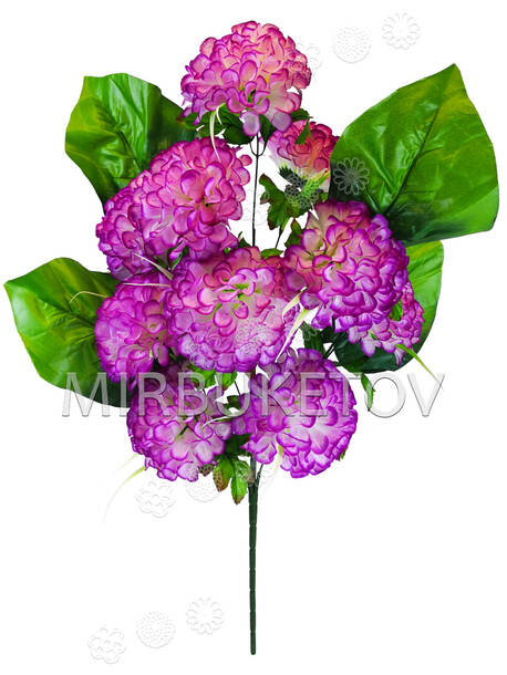 Искусственные цветы Букет Георгина "Шарик", 10 голов, 710 мм
