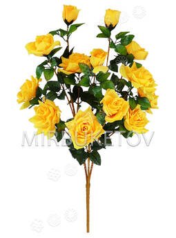 Искусственные цветы Букет открытой Розы VIP, 13 голов, микс, 770 мм