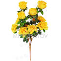 Искусственные цветы Букет открытой Розы VIP, 13 голов, микс, 780 мм