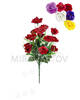 Штучні квіти Букет відкритої Троянди, шовк, 18 голів, 440 мм