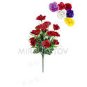 Штучні квіти Букет відкритої Троянди, шовк, 18 голів, 440 мм