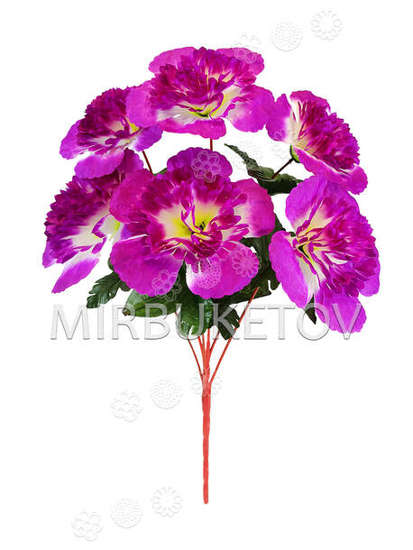 Искусственные цветы Букет Георгины, 6 голов, 570 мм