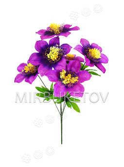 Искусственные цветы Букет Гибискуса, 6 голов, 470 мм