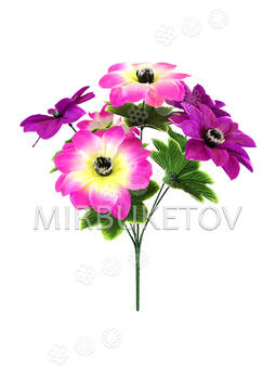 Штучні квіти Букет Лотоса, 6 голів, 410 мм