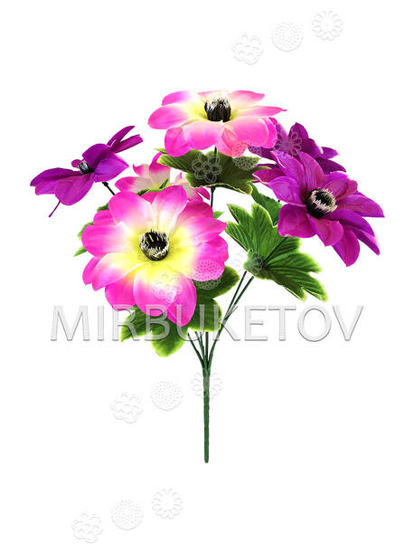 Искусственные цветы Букет Лотоса, 6 голов, 410 мм