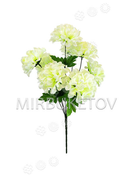 Искусственные цветы Букет Георгин "Шарик", 8 голов, 470 мм