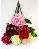 Искусственные цветы Премиум Роза на ножке, бархат, 500 мм