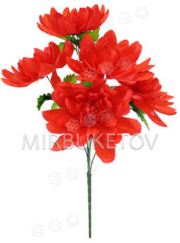 Искусственные цветы Букет Георгины, 5 голов, 770 мм