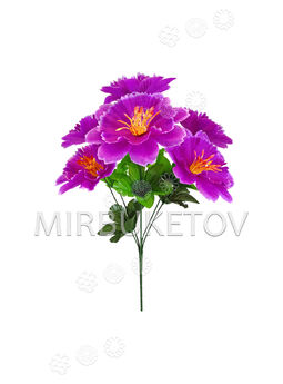 Искусственные цветы Букет Гибискуса, 6 голов, 390 мм