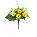 Штучні квіти Букет двоколірної Хризантеми, 13 голів, 360 мм