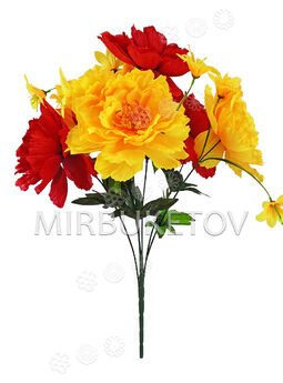 Штучні квіти букет Піона, 6 голів, 640 мм