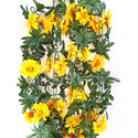 Искусственные цветы Лиана Хризантема с листьями, 270 см