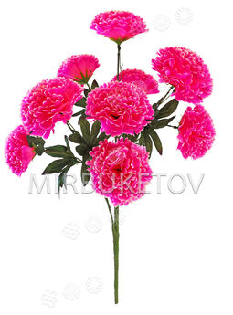 Искусственные цветы Букет Гвоздики, 9 голов, микс, 720 мм