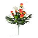 Штучні квіти Букет Троянди та Лілії, 14 голів, 570 мм