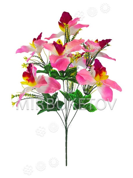 Искусственные цветы Букет Орхидеи, 7 голов, 620 мм