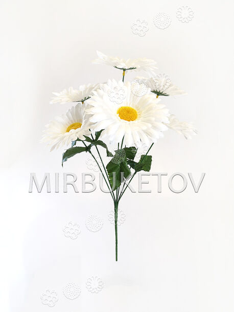 Штучні квіти Букет Гербери, білий, 7 голів, 410 мм
