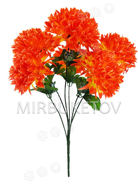 Искусственные цветы Букет Хризантемы, 6 голов, 680 мм
