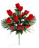 Искусственные цветы Букет Розы, бархат, 18 голов, 620 мм