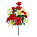 Штучні квіти Букет Троянди та Лілії, 19 голів, 680 мм