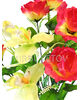 Искусственные цветы Букет Орхидеи и Розы, 13 голов, 680 мм