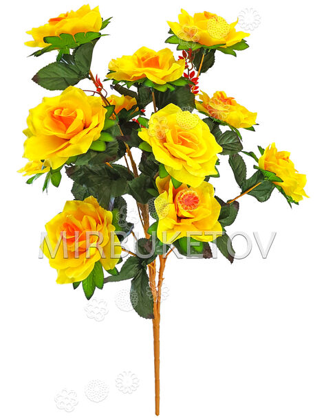 Искусственные цветы Букет Розы VIP, 13 голов, 780 мм