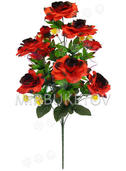 Искусственные цветы Букет Розы, 9 голов, 820 мм