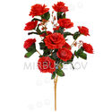 Штучні квіти Букет відкритої Троянди VIP, 13 голів, 770 мм