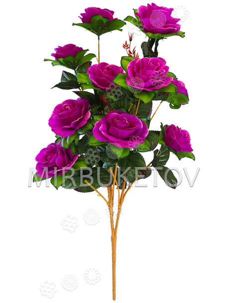 Штучні квіти Букет Троянди хвилястої VIP, 13 голів, 780 мм