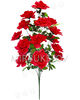 Искусственные цветы Букет рельефной Розы, 15 голов, 890 мм