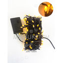Гірлянда жовта, LED, 200 ламп "свічка", чорний шнур