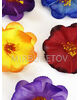 Искусственные пресс цветы с тычинкой 7 лепестков, 2 яруса, шелк, микс, 80 мм