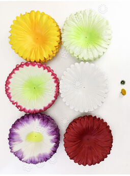 Искусственные цветы Герберы "Собери сам", микс, атлас, 180 мм