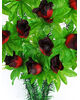 Траурный венок корзина "Красные и желтые бутоны роз", 16 роз, 34x57 см
