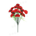 Штучний Букет Гвоздики, 24 квітки, червоний з кантом, 540 мм