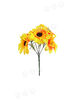 Букет штучних квітів Гербери (Соняшник), 5 головок, жовтий, 300 мм
