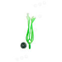 Тычинка для цветов, 7 нитей, зеленая с белым, 80 мм