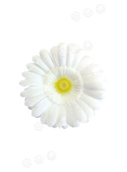 Штучні квіти Ромашки, біла, шовкова, 115 мм