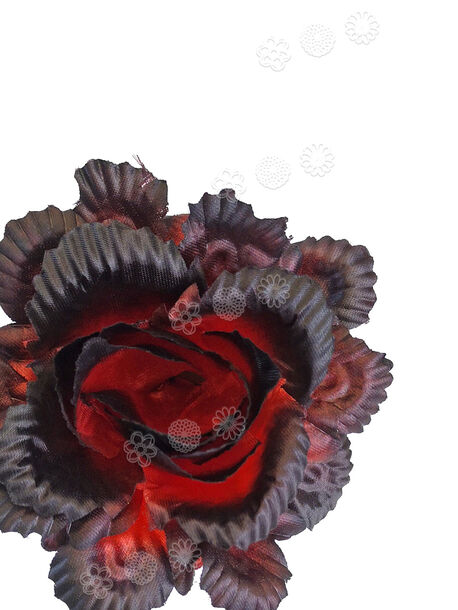 Штучні квіти Троянда відкрита "павлин", атлас, 120 мм