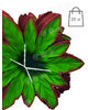 Штучний лист підставка з кантом "Зіронька", зелений з коричневим кантом, 170 мм, мішок 25 кг