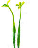 Добавка подвійна з квіточками, зелена з жовтим, 140 мм