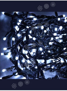 Гірлянда світлодіодна LED, холодний білий, 400 ламп, чорний провід