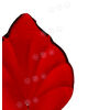 Искусственные цветы Калла рельефная без тычинки, красная с кантом, бархат, 100x120 мм