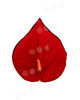 Штучні квіти Калла без тичинки, червона з чорним кантом, оксамит, 130x145 мм