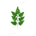 Лист папоротника, 7 листов, зеленый, 410 мм