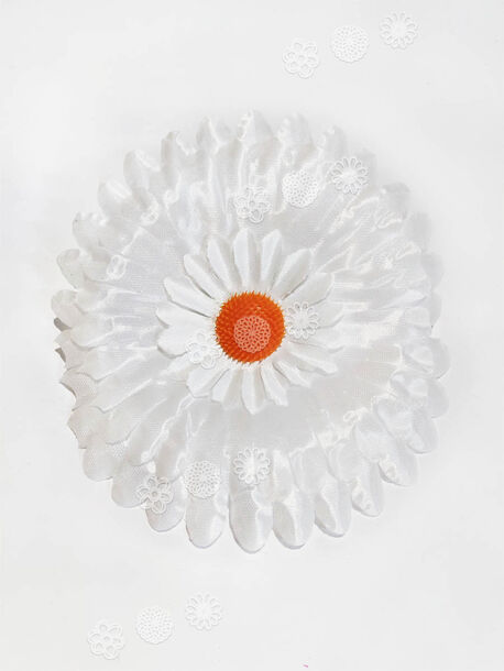 Искусственные цветы Герберы "Собери сам", белый, атлас, 150 мм