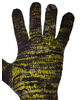 Перчатки защитные, хлопок с нейлоном, черные с желтым, размер S/M