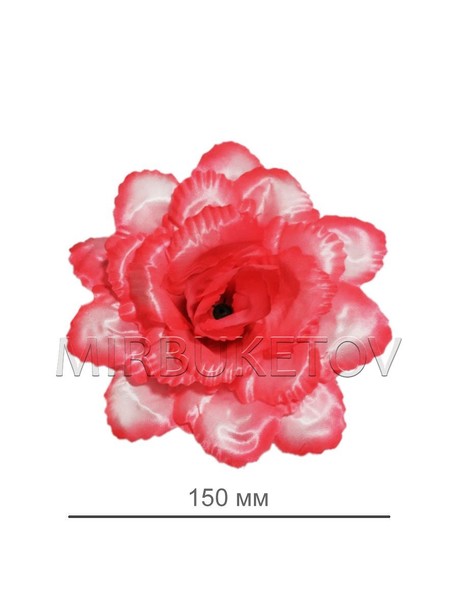 Штучні квіти Троянда відкрита "павлин", атлас, мікс, 150 мм