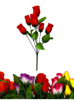 Штучні квіти Букет Троянди "Хмельницький Новий", 6 голів, 390 мм