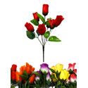 Штучні квіти Букет Троянди "Харків Новий", 7 голів, 390 мм