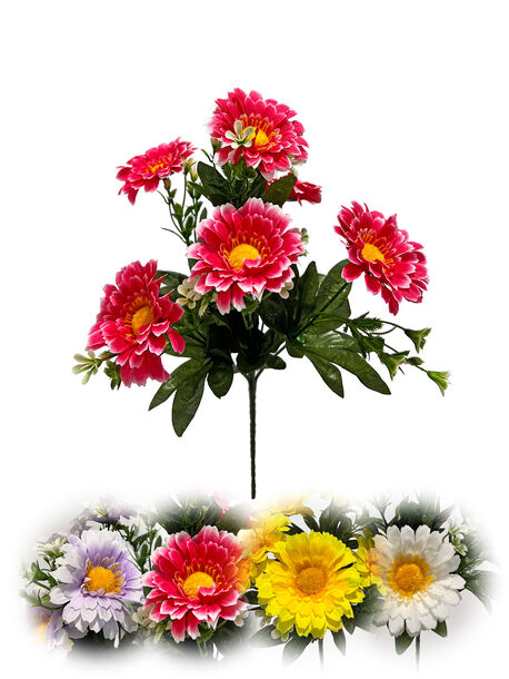 Штучні квіти Букет Гербери, 6 голів, мікс, 350 мм